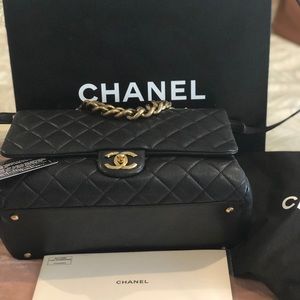 Authentic Chanel Trapezio Flap Bag